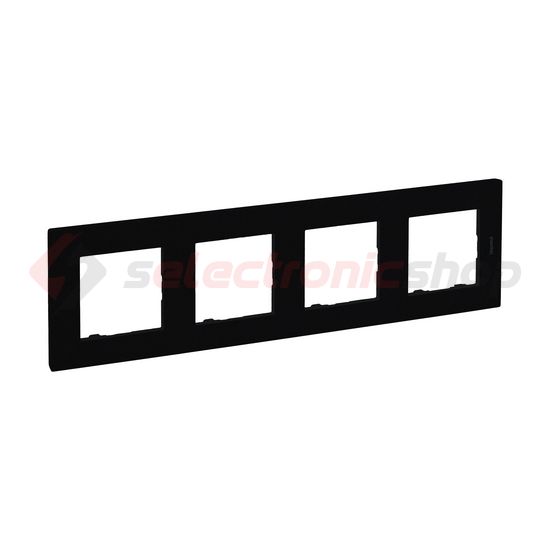 NiloéStep keret 4-egység vízszintes és függőleges műanyag fekete kezeletlen LEGRAND - 863594