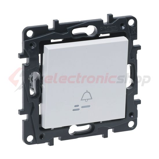 NiloéStep N101 nyomó jelzőfénnyel betét közp. fedéllel 1- billentyűs 1z fehér csengő IP20 LEGRAND - 863110