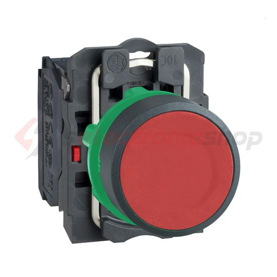 Nyomógomb komplett műa. d22 piros/zöld lapos visszaugró 1ny csavaros kerek Harmony XB5 Schneider - XB5AA42