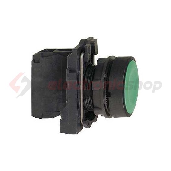 Nyomógomb komplett műa. d22 zöld lapos visszaugró 1z csavaros kerek IP66 Harmony XB5 Schneider - XB5AA31