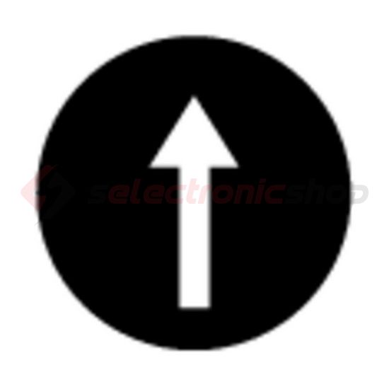 Nyomógomb-lapka kerek lapos fekete