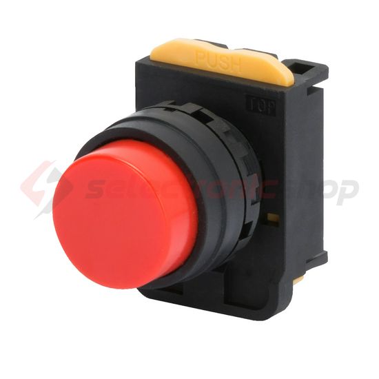 Nyomógombfej műanyag d22 magas piros reteszelt kerek visszaugró 74PS GEWISS - GW74311