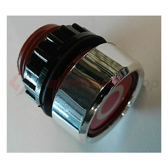 Nyomógombfej műanyag d22 O lapos piros kerek D-r VA Elektronika - D-R