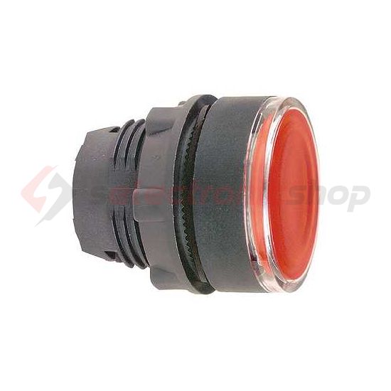 Nyomógombfej műanyag d22 világító lapos piros kerek visszaugró Harmony XB5 Schneider - ZB5AW343