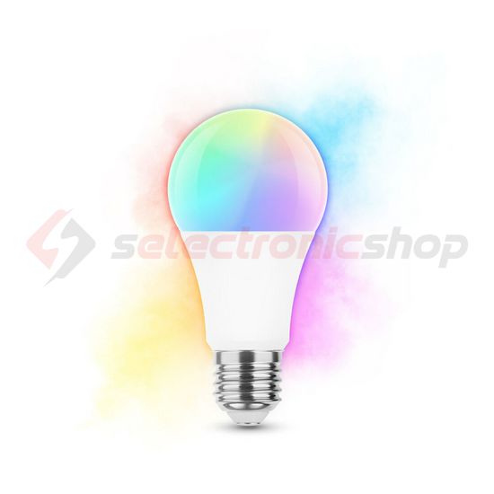 Okos LED lámpa A60 (Tuya Wi-Fi) körte A 9,4W- 60W E27 806lm DIM 220-240V AC LED Smart Modee - MSL-G9,4WE27RGB