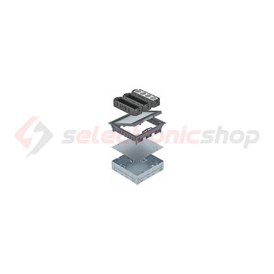 Padlódoboz komplett betonozható +4dugalj poliamid (PA) szürke UDHOME GES9 7011 OBO-BETTERMANN - 7427420