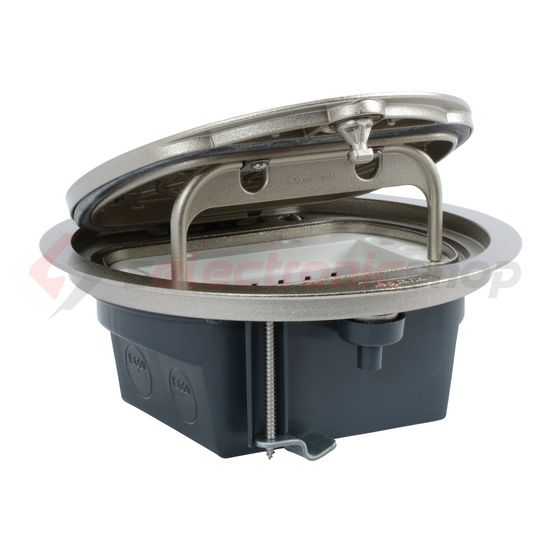 Padlódoboz Mosaichoz IP66 kerek 4-szerelvényhez krómozott cink öntvény LEGRAND - 088064