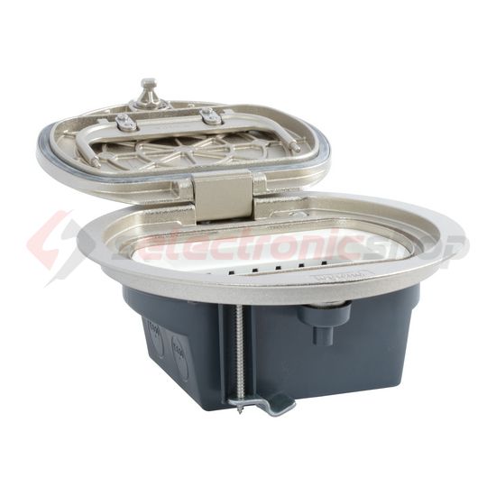 Padlódoboz Mosaichoz IP66 kerek 4-szerelvényhez krómozott cink öntvény LEGRAND - 088064