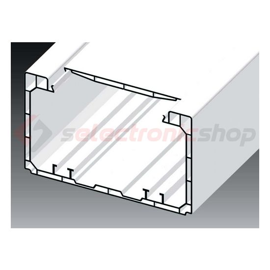 Parapetcsatorna 110mm x 67.5mm 2000mm kezeletlen műanyag fényesfehér PK KOPOS - PK 110X65 D_HD