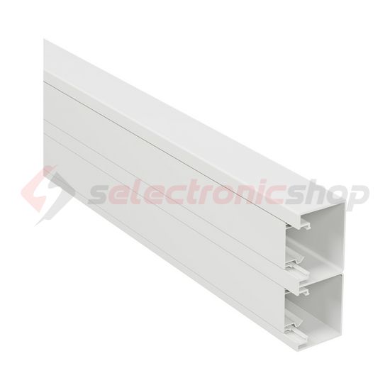 Parapetcsatorna 130mm x 50mm 2000mm kezeletlen műanyag fényesfehér fedéllel DLP-S LEGRAND - 638040
