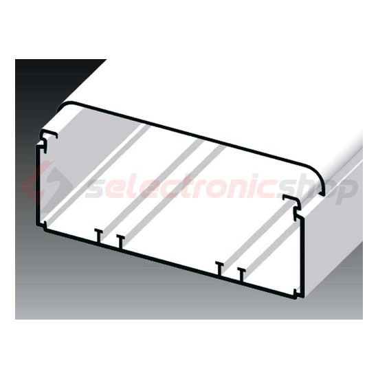 Parapetcsatorna 139mm x 61mm 2000mm kezeletlen műanyag fényesfehér EKE KOPOS - EKE 140X60_HD
