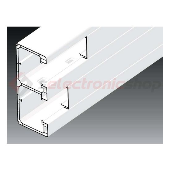 Parapetcsatorna 159mm x 64mm 2000mm kezeletlen műanyag fényesfehér PK KOPOS - PK 160X65 D_HD
