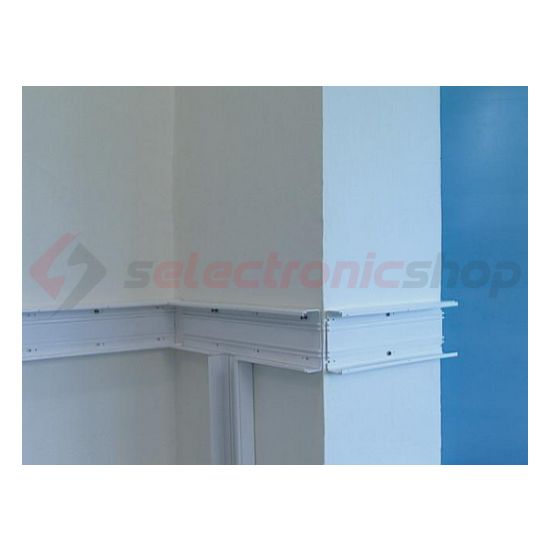 Parapetcsatorna 59mm x 60mm 2000mm kezeletlen műanyag fényesfehér EKE KOPOS - EKE 60X60_HD