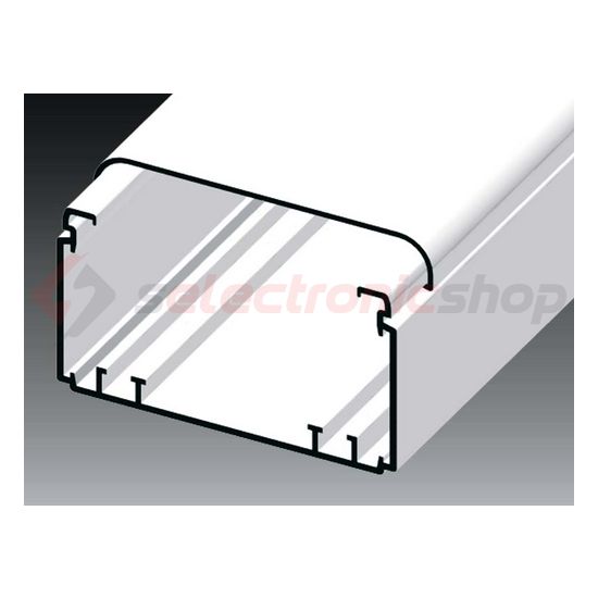 Parapetcsatorna 98mm x 61mm 2000mm kezeletlen műanyag fényesfehér EKE KOPOS - EKE 100X60_HD