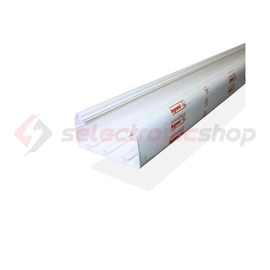 Parapetcsatorna alj 195mm x 65mm 2000mm kezeletlen műanyag fényesfehér DLP LEGRAND - 010453