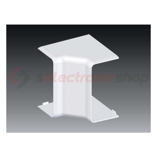 Parapetcsatorna belső sarok 80X40-hez szimmetrikus 90° fényesfehér műanyag PVC EKD KOPOS - 8505_HB