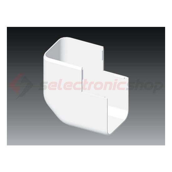 Parapetcsatorna külső sarok 60X60-hoz 90°  szimmetrikus fényesfehér műanyag PVC EKE KOPOS - 8546_HB