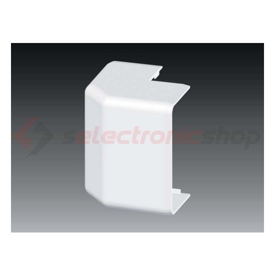 Parapetcsatorna külső sarok 80X40-hez 90°  szimmetrikus fényesfehér műanyag PVC EKD KOPOS - 8506_HB