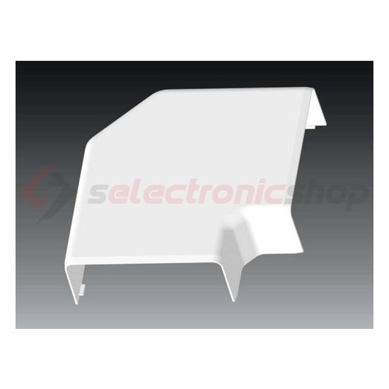 Parapetcsatorna L-idom 100X40-hez emelkedő/süllyedő 90° fényesfehér PVC műanyag EKD KOPOS - 8513_HB