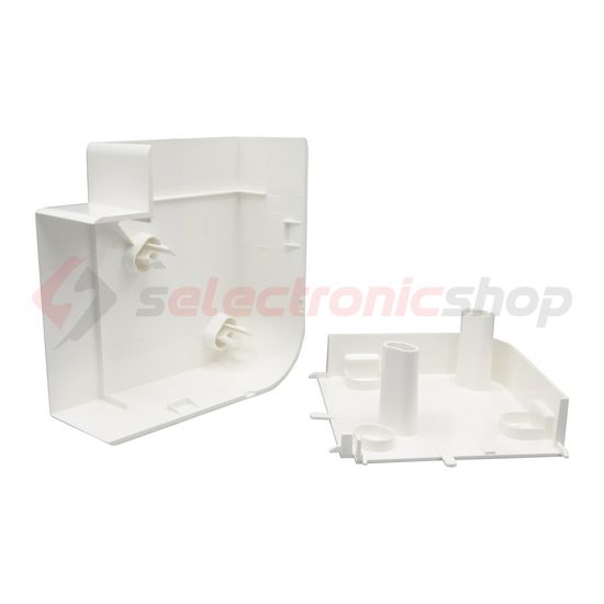 Parapetcsatorna L-idom 100x50-hez emelkedő/süllyedő 90° fényesfehér műanyag DLP-S LEGRAND - 638033