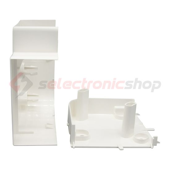 Parapetcsatorna L-idom 100x50-hez emelkedő/süllyedő 90° fényesfehér műanyag DLP-S LEGRAND - 638033