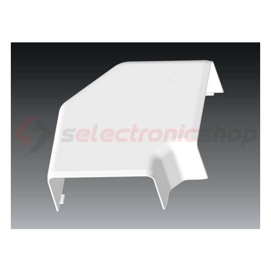 Parapetcsatorna L-idom 80X40-hez emelkedő/süllyedő 90° fényesfehér PVC műanyag EKD KOPOS - 8503_HB