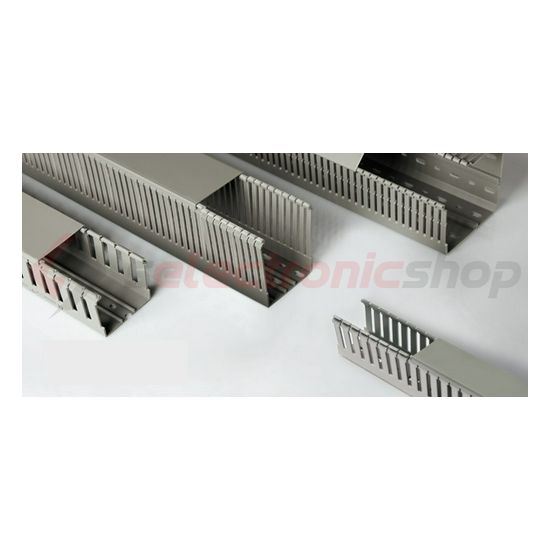 Perforált huzalozócsatorna 80mm x 100mm x 2000mm gránitszürke alap-perforált E194 CANALPLAST - 020593