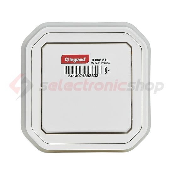 Plexo 101 1P kapcsoló betét teljes fedéllel fehér süllyesztett IP55 1- billentyű/gomb LEGRAND - 069851