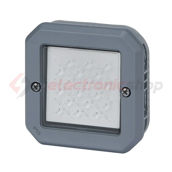 Plexo 106 váltókapcsoló betét közp. fedéllel szürke IP55 1- billentyű/gomb LEGRAND - 069523