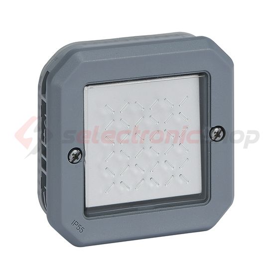 Plexo 106 váltókapcsoló betét közp. fedéllel szürke IP55 1- billentyű/gomb LEGRAND - 069523