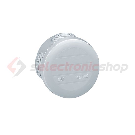 Plexo szerelvénydoboz kerek műanyag 46mm 70mm-átmérő szürke IP55 Legrand 092001 LEGRAND