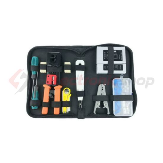 Présfogó készlet RJ45/12/11 átmenő csatlakozókhoz 7-darabos (Pass through tool set)ÉpületIntelligencia - TK01-B12