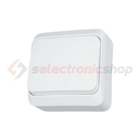Prima 101 1P kapcsoló betét komplett házban fehér falonkívüli IP20 1- billentyű/gomb Schneider - WDE001010