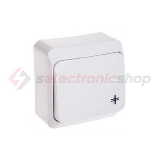 Prima 107 keresztkapcsoló betét komplett házban fehér falonkívüli IP20 1- Schneider - WDE001070