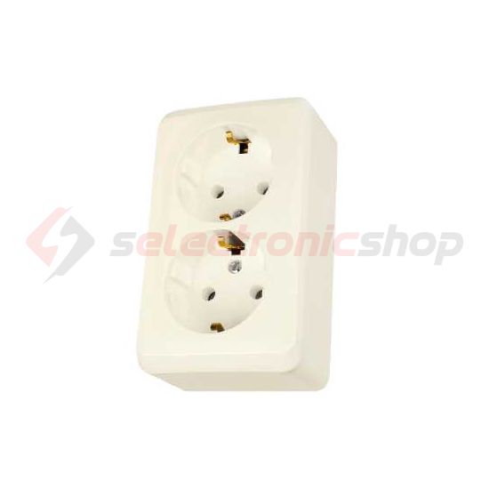 Prima 162/2 dugalj bézs IP20 falonkívüli Schneider - WDE001148