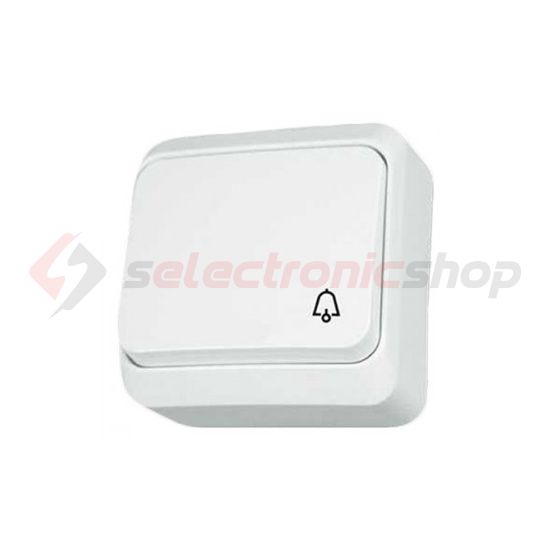 Prima N101 csengőnyomó betét komplett házban 1- nyomógomb 1z fehér csengő IP20 műanyag Schneider - WDE001012
