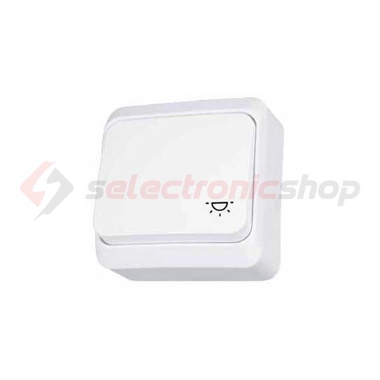 Prima N101 nyomó betét komplett házban 1- nyomógomb 1z fehér lámpa IP20 címketartó Schneider - WDE001013