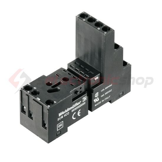 Reléfoglalat csavaros DIN (kalap)sín 35mm 14-tűs SCM 4CO Weidmüller - 8690900000