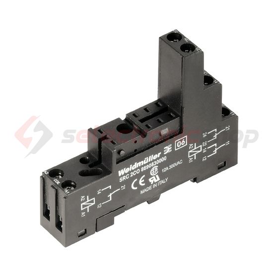 Reléfoglalat csavaros DIN (kalap)sín 35mm 8-tűs SRC 2CO Weidmüller - 8690830000