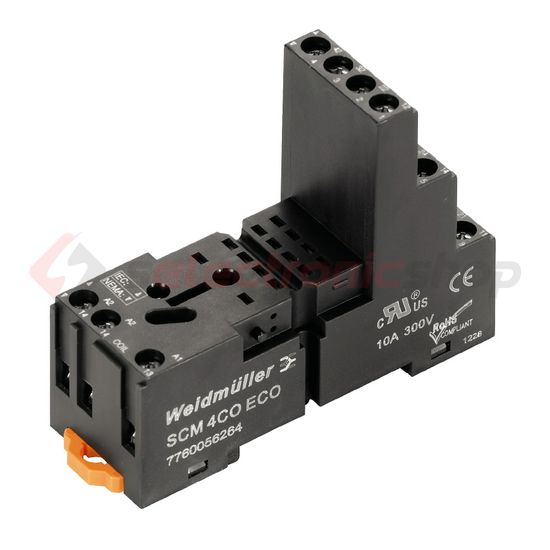 Reléfoglalat DRM-hez csavaros DIN (kalap)sín 35mm 14-tűs SCM 4CO ECO Weidmüller - 7760056264