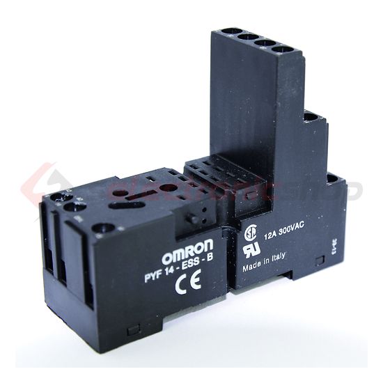 Reléfoglalat MY4/H3YN/G3F-hez csavaros DIN (kalap)sín 35mm 14-tűs PYF14-ESS-B OMRON - 371510