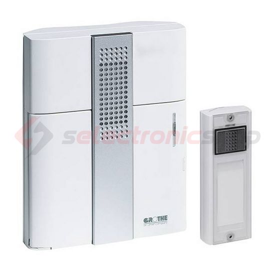 RF dallamcsengő szett 13dallam 8-12VAC v. 4x1,5VLR14/C 500m-hatótáv 86dB MISTRAL 200M GROTHE - 43305