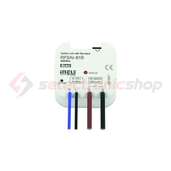 RF kapcsolóaktor külső bemenettel 6funkció iNELS 868MHz 200m 1x 16A/ RFSAI-61B-SL Elko EP - 8204
