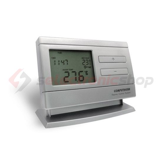 RF szobatermosztát programozható LCD (2xAA1,5V-elemes) vevő nélkül digitális 5-40°C QUANTRAX - Q8RFTX