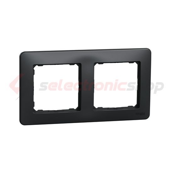 SednaDesign keret 2-es vízszintes és függőleges műanyag antracit Schneider - SDD314802