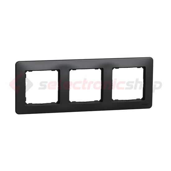 SednaDesign keret 3-es vízszintes és függőleges műanyag antracit Schneider - SDD314803