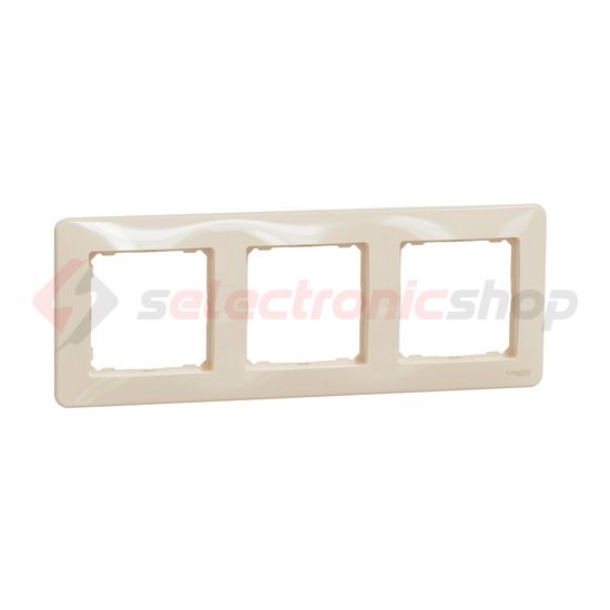 SednaDesign keret 3-es vízszintes és függőleges műanyag bézs Schneider - SDD312803