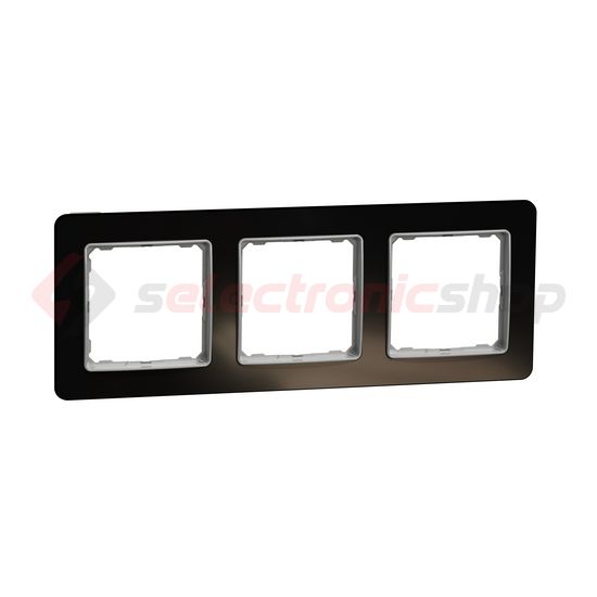 SednaElements keret kristályfekete 3-es vízszintes és függőleges műanyag Schneider - SDD361803