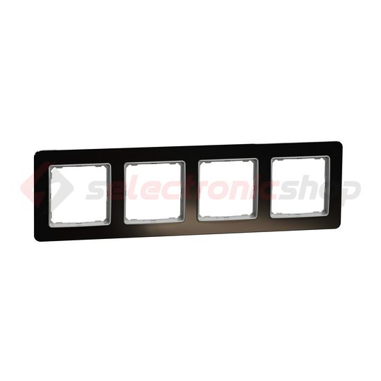 SednaElements keret kristályfekete 4-es vízszintes és függőleges műanyag Schneider - SDD361804