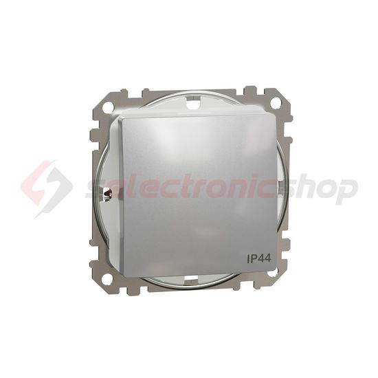 SednaÚj 101 1P kapcsoló betét adapterrel alumínium süllyesztett rugós IP44 Schneider - SDD213101